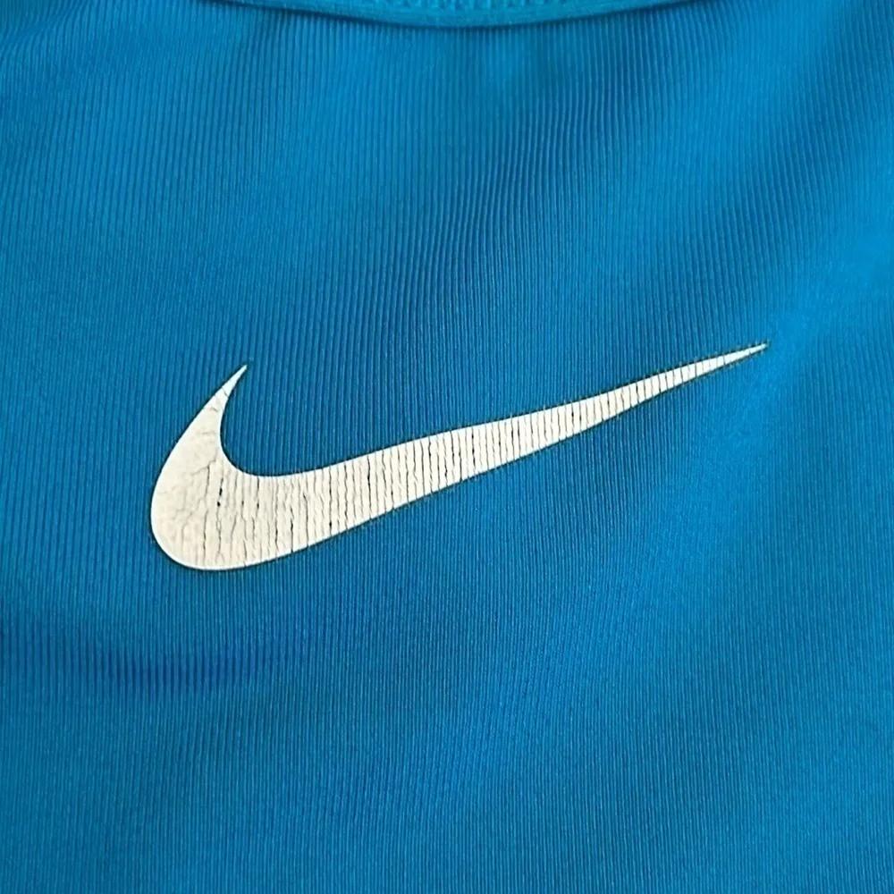 NIKE PRO MEDIUM SUPPORT BRA - GEODE TEAL/WHITE size large EUC NO TAG